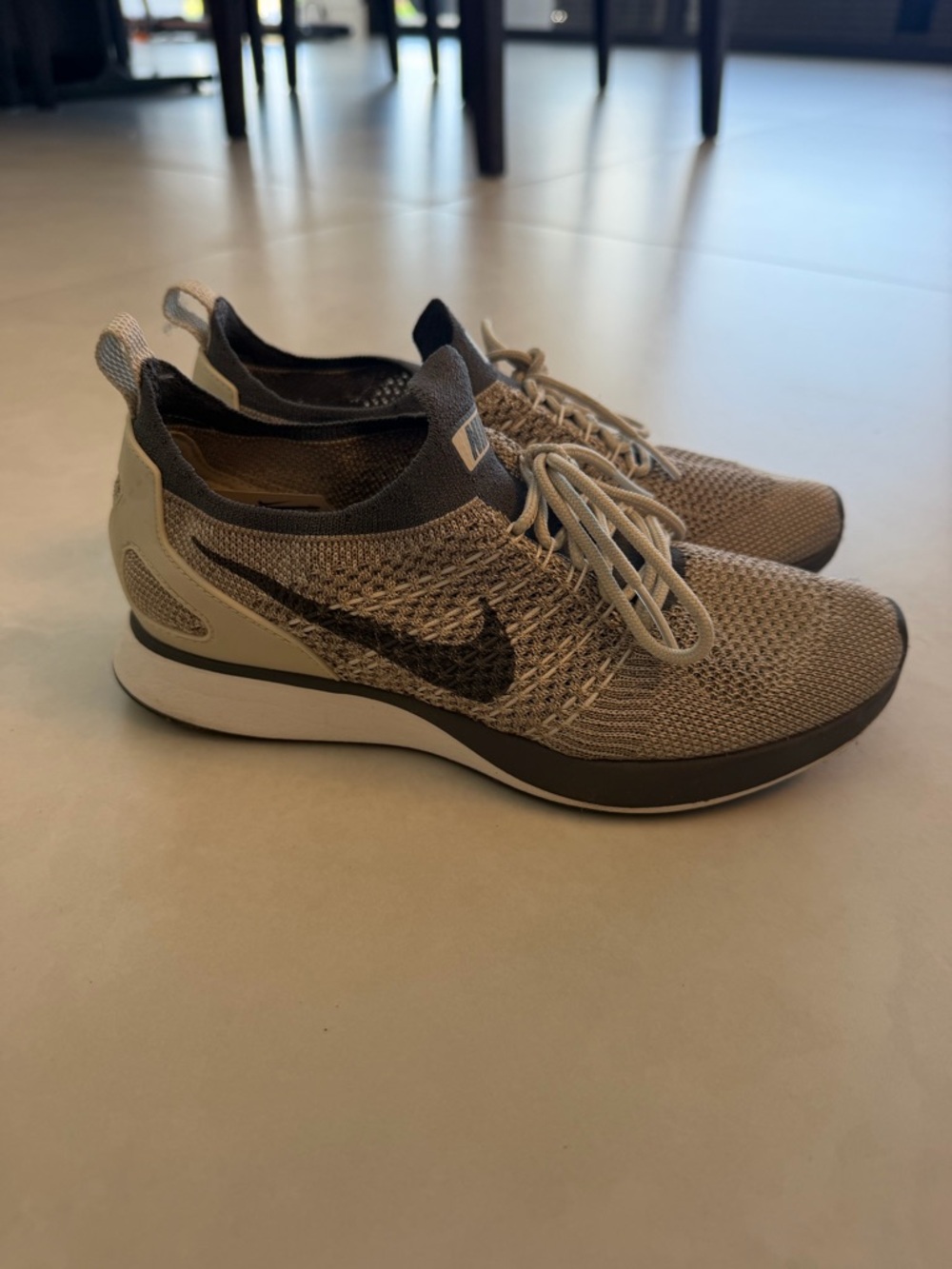 Nike Grey and Black Flyknit-Inspired Running Sneakers